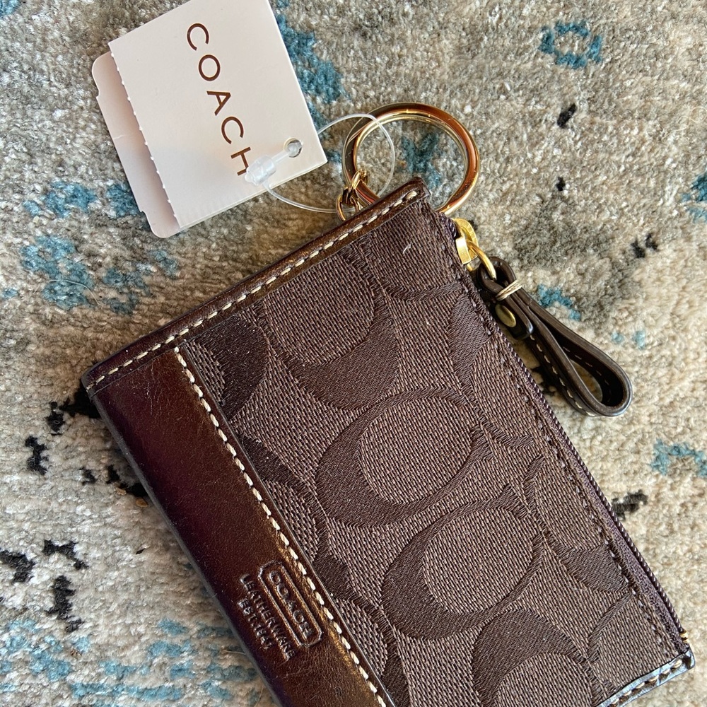 NEW/TAGS! COACH Mini Skinny ID Case Signature